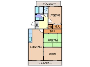 ドミール香椎の物件間取画像